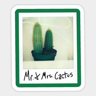 Mr. & Mrs. Cactus Sticker